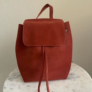 Mansur Gavriel Brandy Rust Suede Leather Backpack